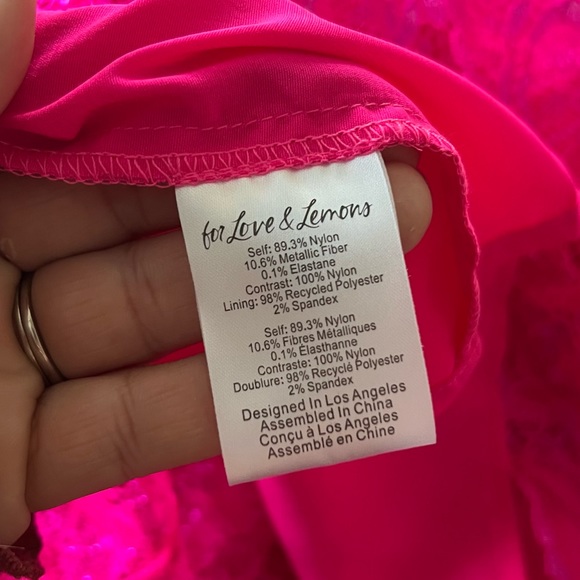NWT For Love & Lemons Rosario Hot Pink Mini Bustier Dress Small Valentine’s Day - Picture 10 of 16